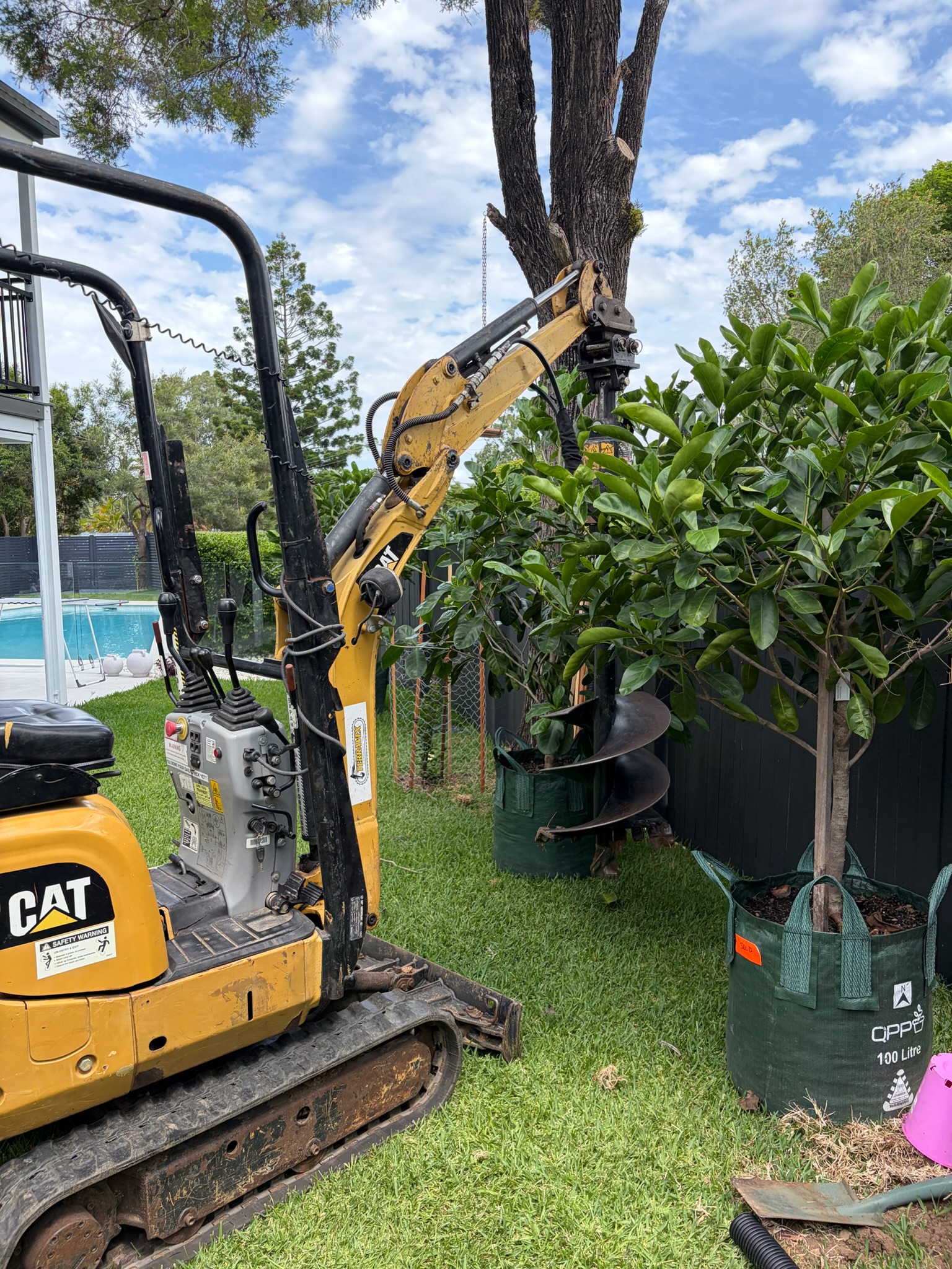 Landscaping excavation